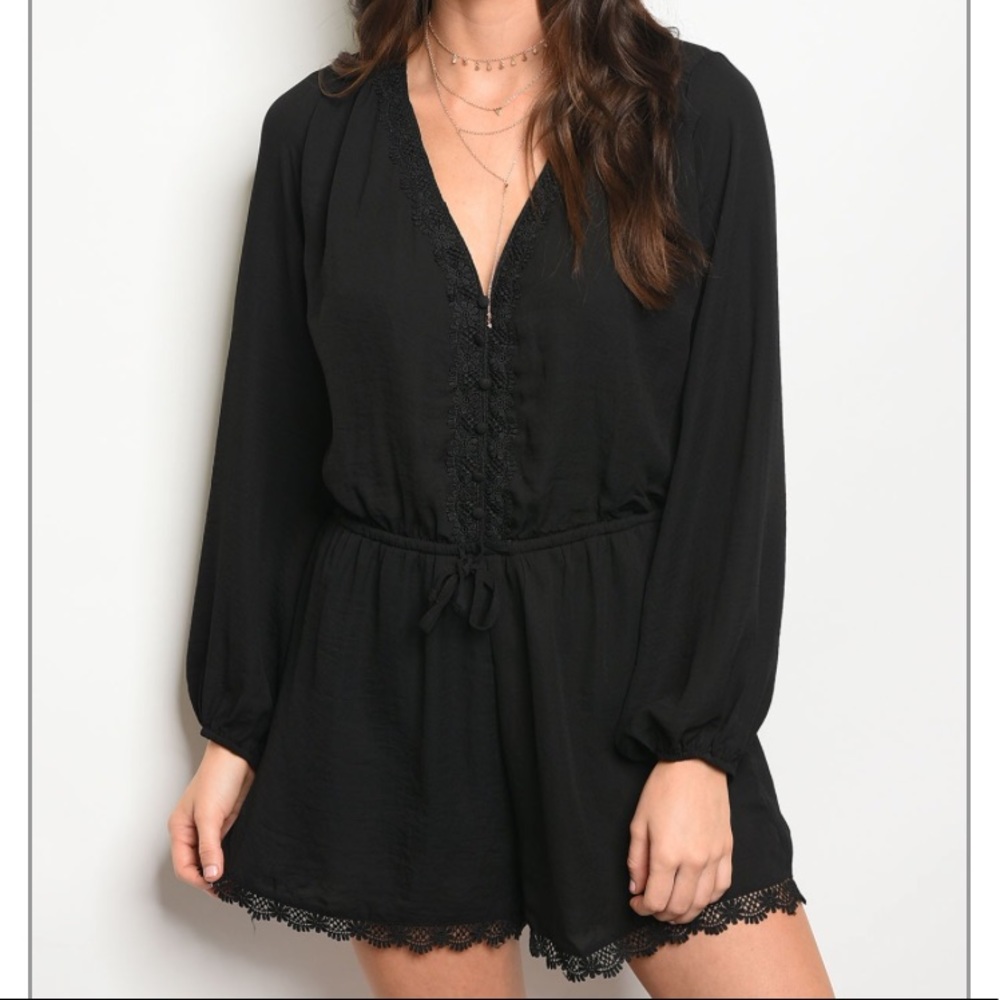 Fun & Flirty Black Romper